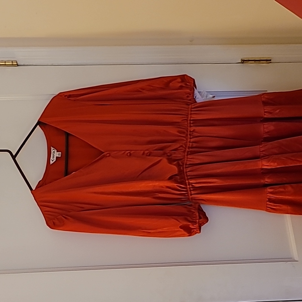 NWOT Nanette Lepore Satin Red Dress